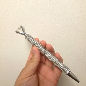Silver Rhinestone Pen with Gem Top